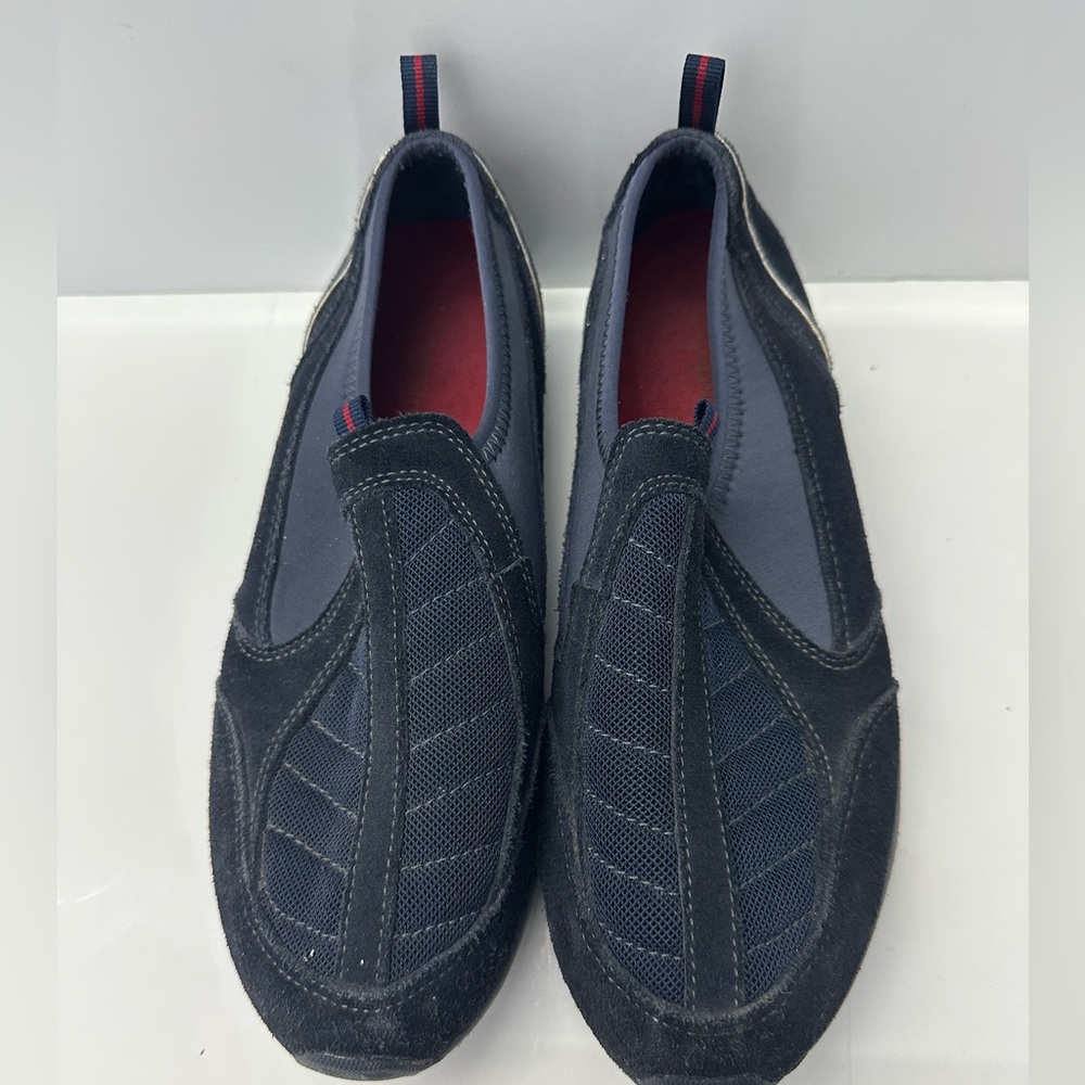 EASY SPIRIT Navy Suede & Mesh Slip On Loafer - size 8.5